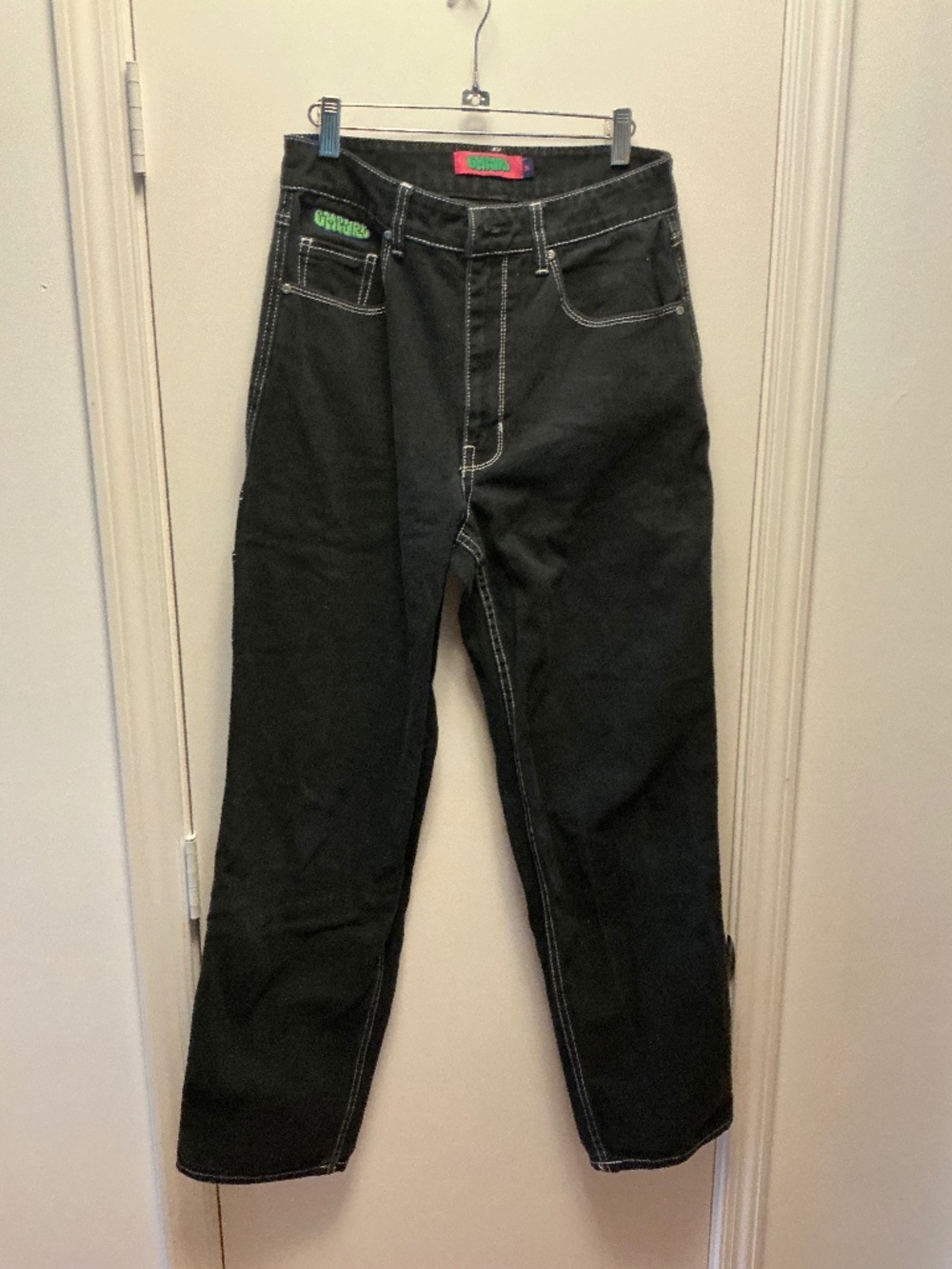 Empyre Tori Carpenter Skater Jeans Contrast Stitch Black Size 8